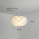 lampe suspendue moderne plissé blanc chambre salon salle manger