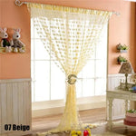 rideau chaine coeurs tissu translucide couleurs rouge beige moderne decoratif chambre coucher