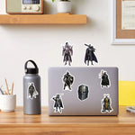 sticker armure chevalier épée bouclier adhésif vinyle transparent moderne diy scrapbooking journal portable téléphone