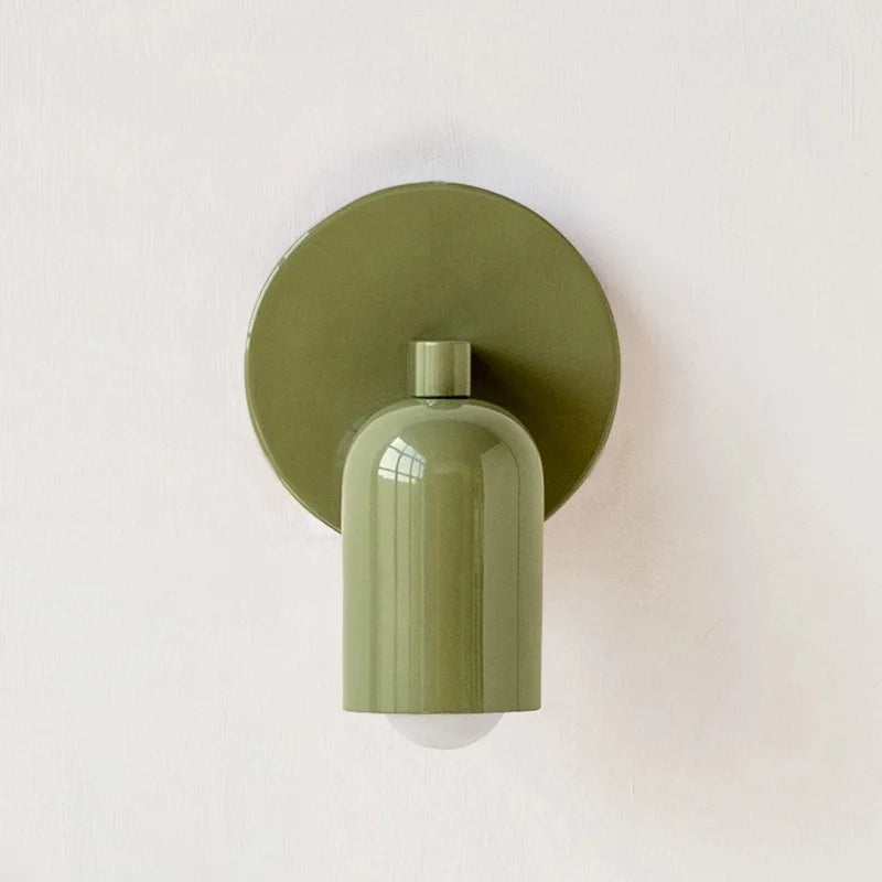 appliques murales modernes vert olive rouge foncé led éclairage cuisine chambre coucher minimaliste