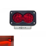 lampe travail moderne robuste noire lentilles jaunes vis fixation câble connecteur orange