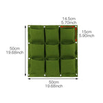 sac plantes muraux 18 poches feutre non tissé vert pratique moderne anneaux métalliquesextérieur
