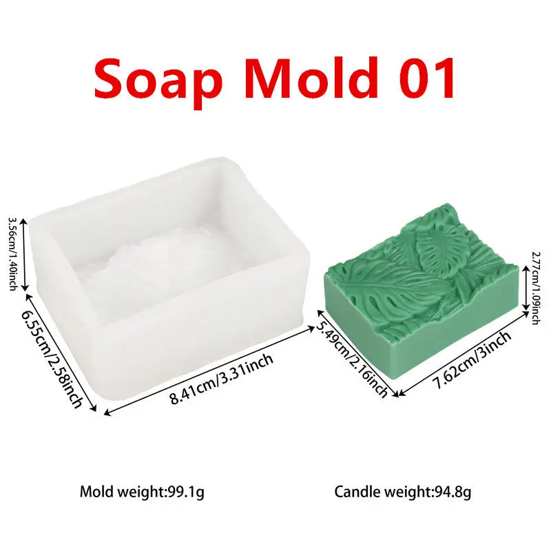 moule silicone feuille monstera savon bougie palmier tropical décoration bain artisanal botanique fini