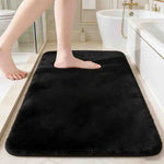 tapis bain velours noir antidérapant moderne adhésif 60x90cm 50x80cm 40x60cm