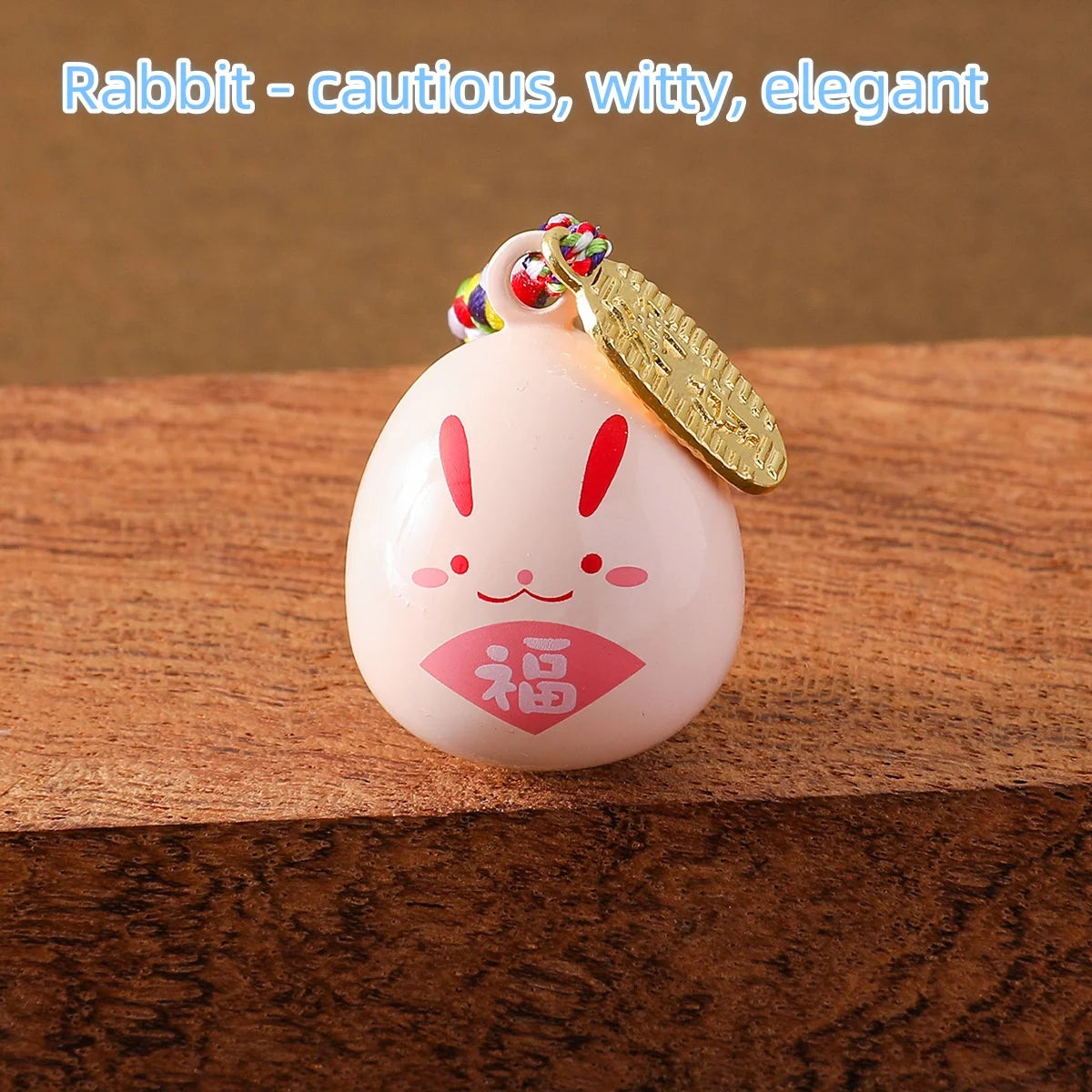 pendentif décoration animal souris lapin cochon chinois fú cuivre marron blanc orange vert bleu