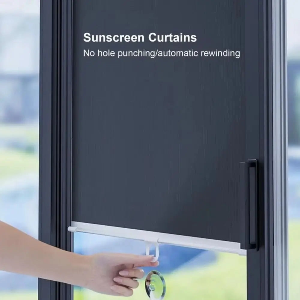 store rouleau noir tissu moderne clips magnétiques poignée manœuvre 40x60cm 40x125cm 45x125cm 50x125cm 58x125cm