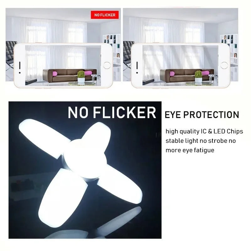 ventilateur pliable led blanc moderne 360 degrés angle réglable sans scintillement 220v