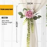 rideaux polonais sangles fleurs réalistes deco champêtre eucalyptus tournesols roses pivoines semi transparents 30x60cm