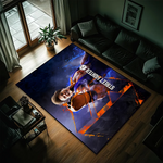 tapis multicolore street fighter personnages duel antidérapant feutre daim salon chambre