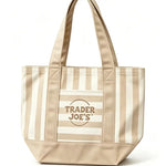 sac main toile rayé rose clair vert pastel beige bleu violet poignées détachables moderne