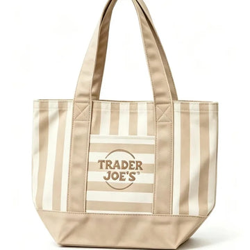 sac main toile rayé rose clair vert pastel beige bleu violet poignées détachables moderne