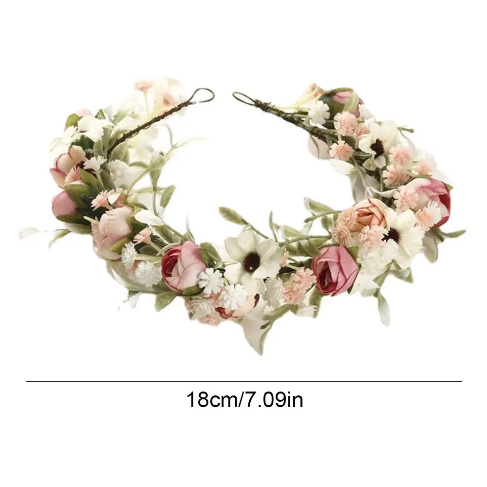 guirlande fleurs artificielles multicolore décoration extérieure 50 pièces opaques anniversaire festive hawaïenne