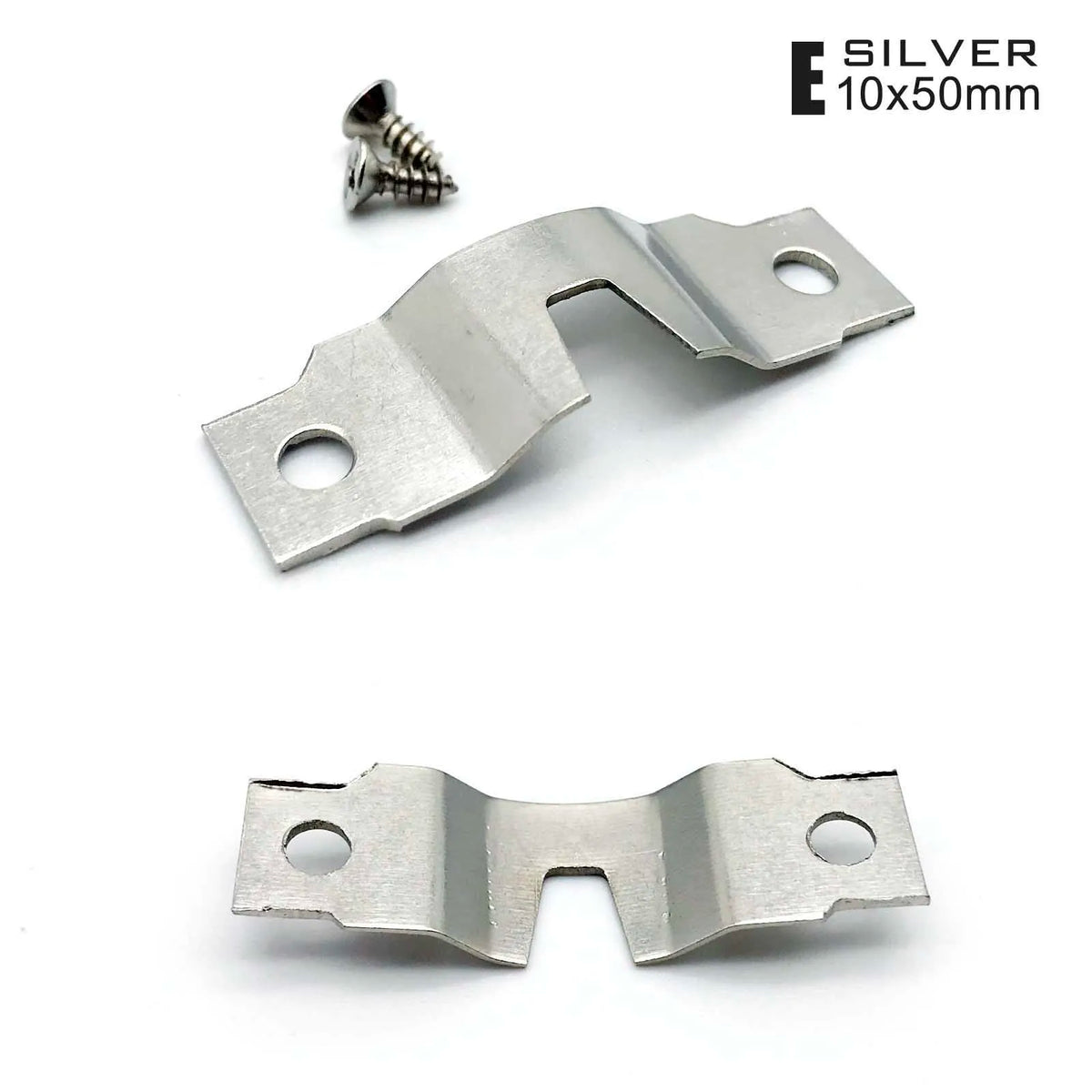 clips métalliques or noir argent rayures dentelées modernes vis dorées noires argentées