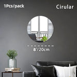 miroirs autoadhésifs acrylique blancs 3d décoration moderne stickers muraux rectangles ovales carrés