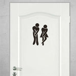 sticker autocollant visage souriant dessin animé noir salle bains décoration murale étanche pvc