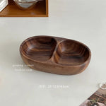 plateau rangement bois oval moderne organise bijoux livres objets ménagers