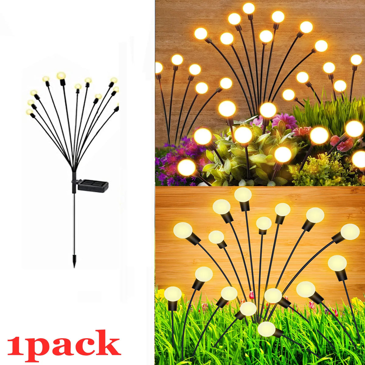 guirlande lumineuse solaire moderne blanc points lumineux ronds extérieur patio jardin cheminée led ip66