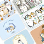sticker carte crédit dessin animé chats biscuits mofusand waterproo