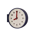 horloge murale double face moderne bleu blanc aiguilles quartz résine salon