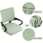 housses chaise vert pastel rayures ondulées élasthanne polyester élastique moderne étanche study