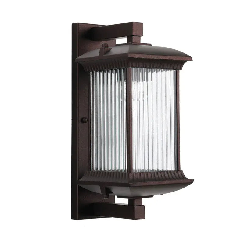 lampe murale classique marron transparente résistante l'eau extérieur autonome 85 265V