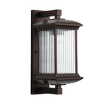 lampe murale classique marron transparente résistante l'eau extérieur autonome 85 265V
