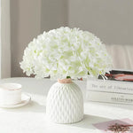 bouquet fleurs artificielles hydrangées blanc moderne mariage décoration intérieure anniversaire baby shower