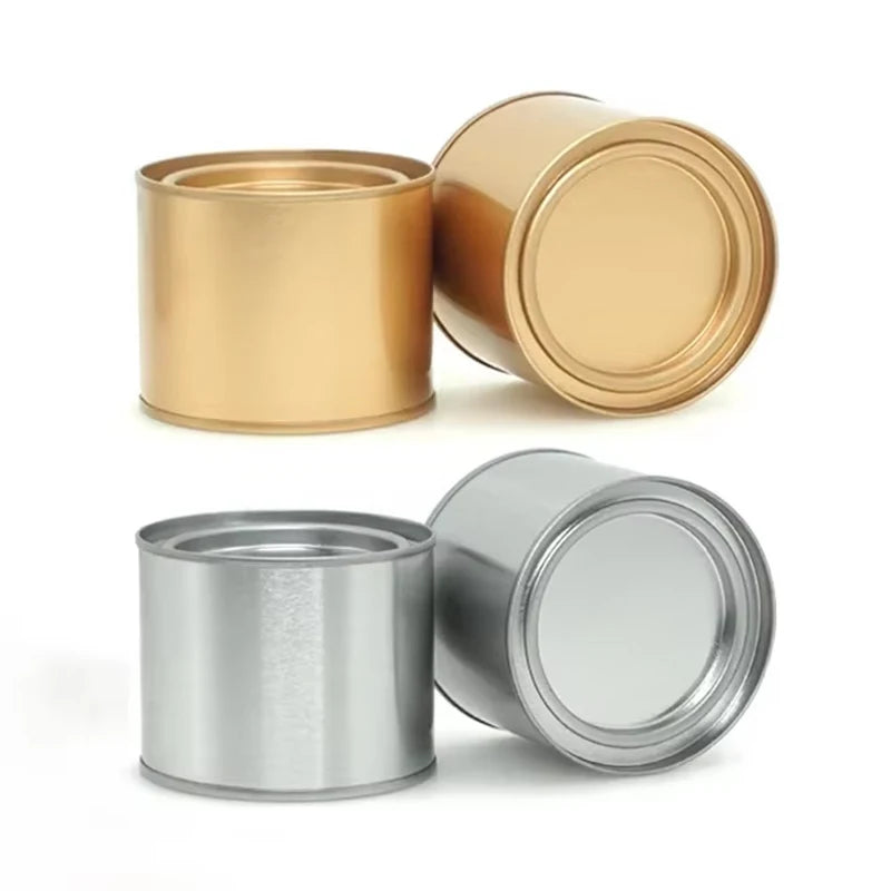 boîtes métal rondes contemporaines noir doré argent bijoux rangement minimaliste