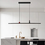 suspension lumineuse moderne minimaliste noir rouge rectangulaire lisse intérieur salon chambre