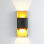 lampe murale moderne noir doré extérieure imperméable éclairage maison led ip65 hydrofuge