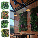 plantes artificielles murales feuilles vertes feuilles rouges clips naturel extérieur branche exposition