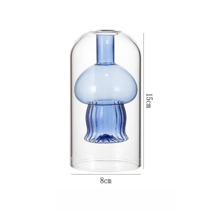 diffuseur huiles essentielles moderne forme champignon transparent vert marron rose bleu