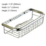 paniers rangement chrome cuivre filetés vis modernes salle bain étagères murales fixations incluses