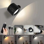 appliques murales led modernes rechargeables usb télécommande noir blanc étudiants chambre entrée