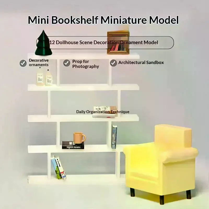 étagère miniature blanche étagère décoration salon accessoires poupées meubles miniatures modernes objets blancs rangement