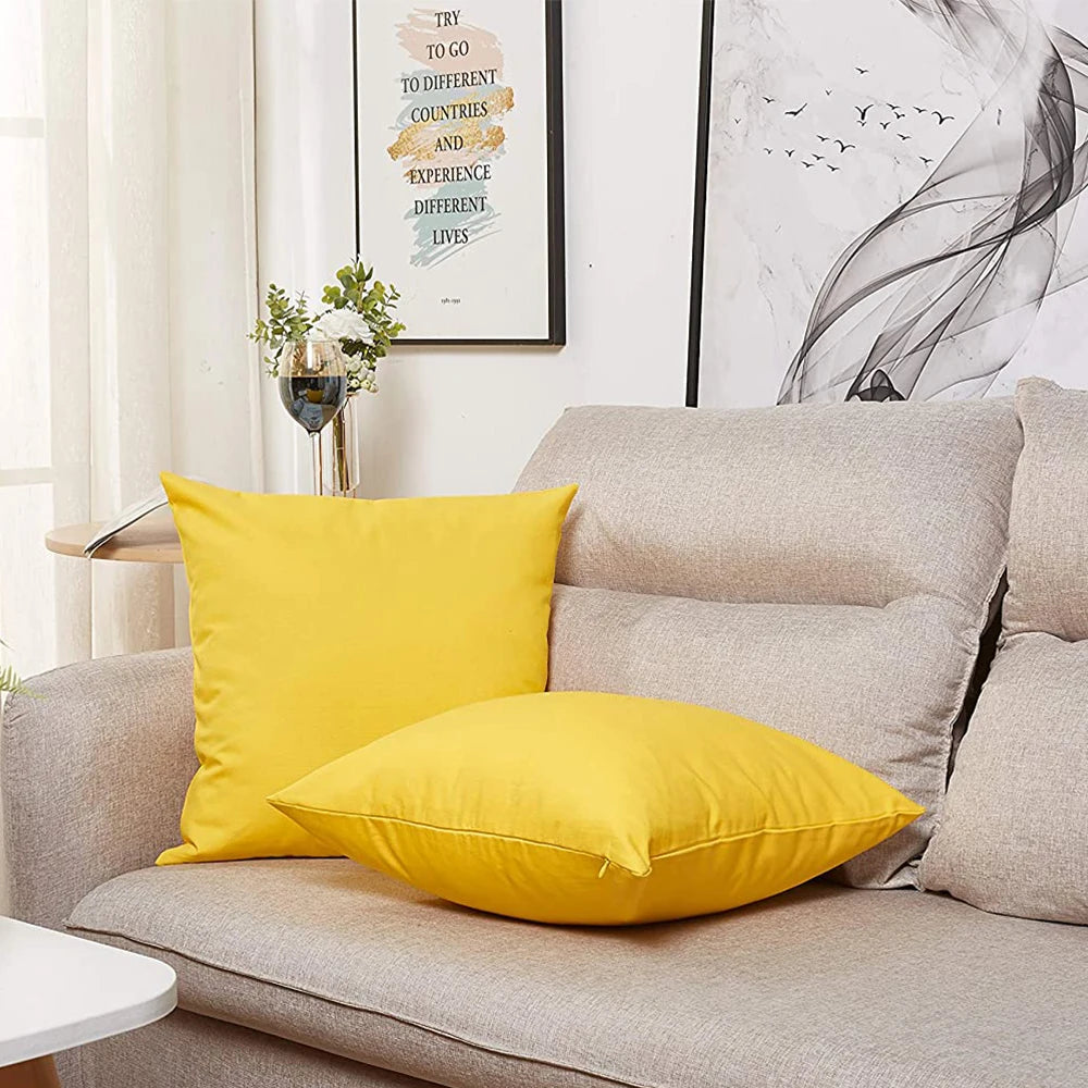 coussins carrés lin modernes bleu gris rose jaune décor intérieur extérieur sofa voiture