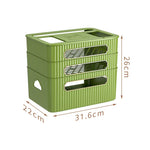 boîte rangement routeur décodeur tv gestion câbles organisateur moderne vert beige épuré