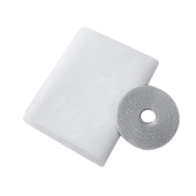 filet anti moustiques blanc maille fine moderne adhésif velcro adhésif plié maison jardin