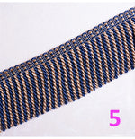 franges torsadées ornementales polyester 12 yards ruban frisé classique or noir bleu rose violet