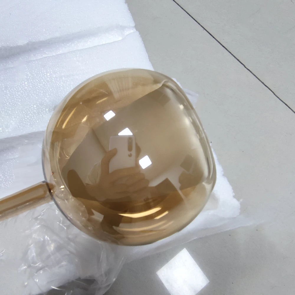 suspension lumineuse moderne transparent miroir doré led 249 2000 lumens 90 260v 5mètres carrés