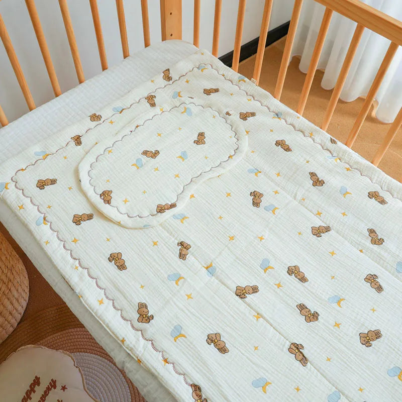 tapis bébé blanc points colorés bordure dentelée doux classique 60x100cm 3ans