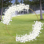 décoration florale mariage blanc romantique arche feuilles extérieur 90cm x50cm événement champêtre élégante