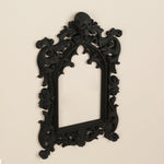 miroir gothique ornements crâne noir decor mural intérieur 18cm 11.5cm