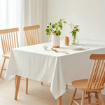 nappe blanche polyester réutilisable moderne table événement mariage festivitépaque totale tissu uni aspect lisse