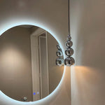 Suspension moderne argentée boules multiples salon chambre éclairage 15 30m² cordon noir