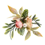 broches fleurs artificielles rose clair vert beige blanche vintage romantique anneau rotin erotique erotique