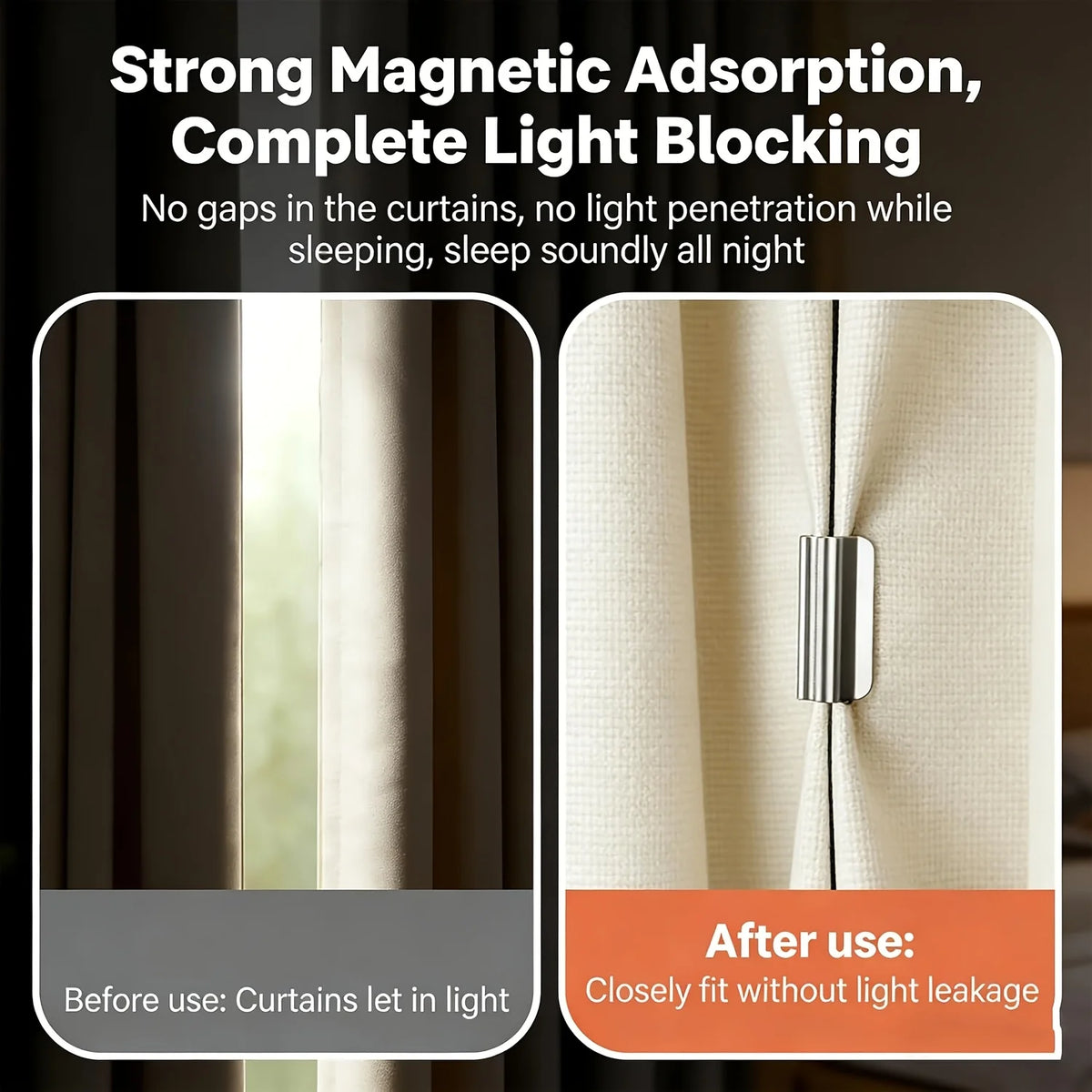 clips magnétiques rideaux argenté adhésif moderne minimaliste inoxydable détachable lumière fixe cặp 2PAIR