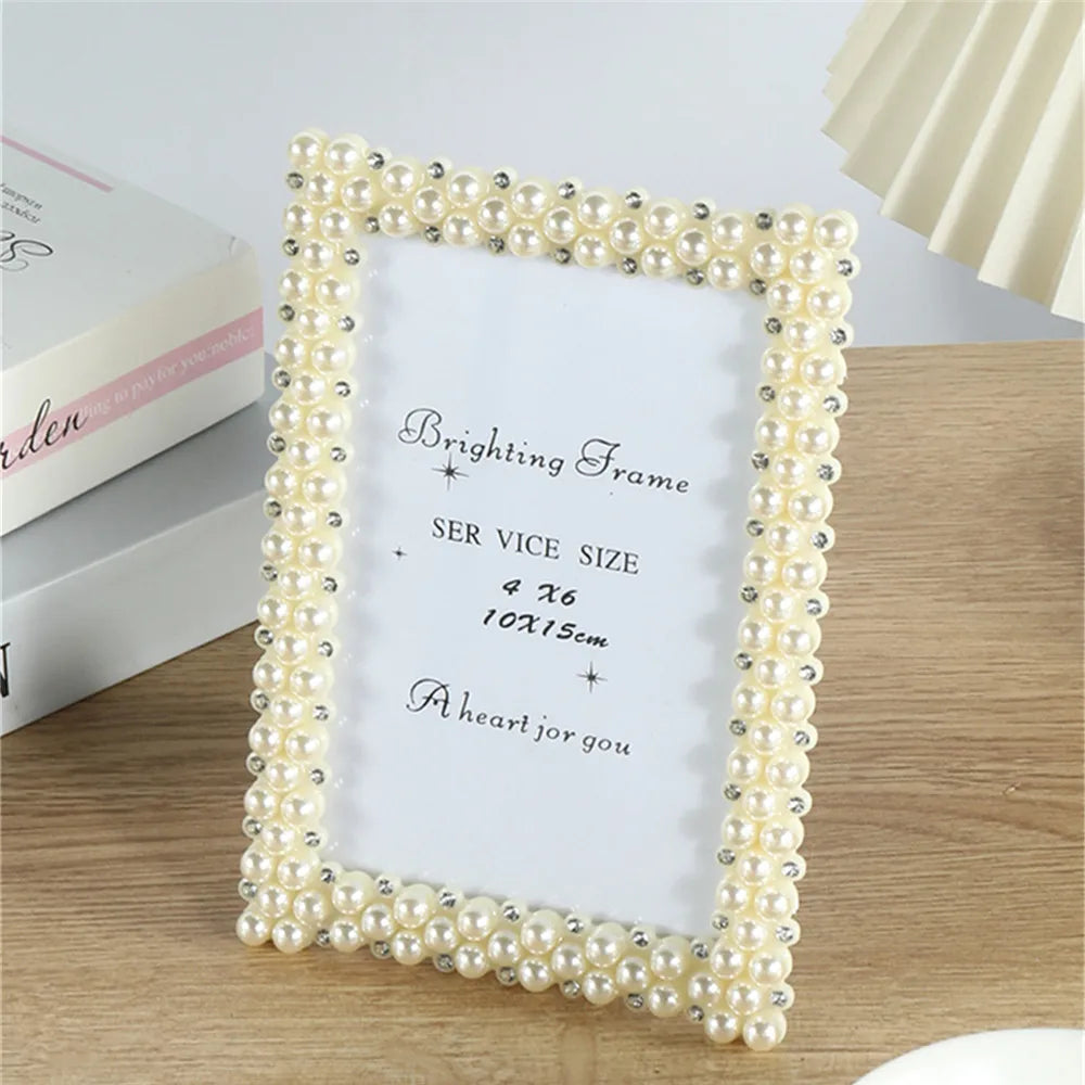 cadre photo strass blanc classique élégant 3x3 4x6 6x8 7x10 10x15 plexiglas