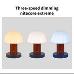 veilleuse table champignon rechargeable led tactile blanc orange bleu marine moderne