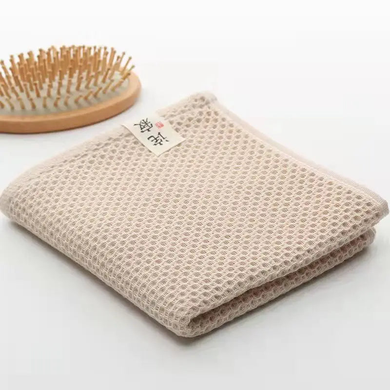 serviette coton waffle rapide absorbant main bain adultes rouge marron gris beige moderne